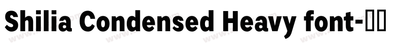 Shilia Condensed Heavy font字体转换